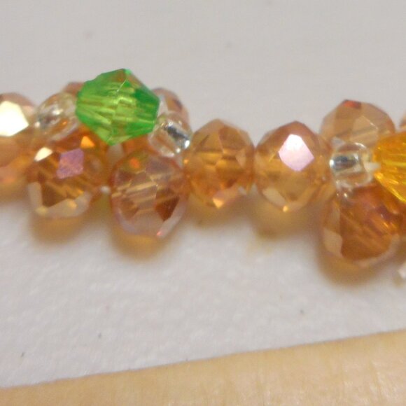 colorful anklet,  about 12" long,  lobster claw clasp - Picture 3 of 4